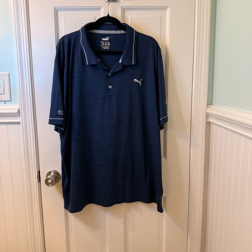 Puma Blue Polo Shirt Athletic Performance Golden Oaks B & G 2021